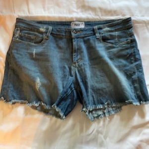 Paige Frayed Jean Shorts